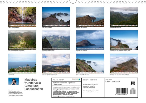 Die Monatsübersicht für Madeira - wundervolle Gipfel und Landschaften Die Monatsübersicht für Madeira - wundervolle Gipfel und Landschaften